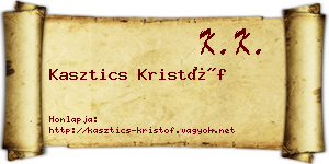 Kasztics Kristóf névjegykártya