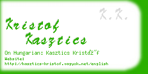 kristof kasztics business card